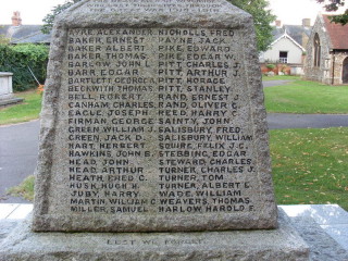 The names of 46 men who died during the Great War 