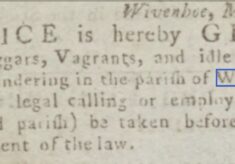 No Beggars, Vagrants or Idle Persons 1788