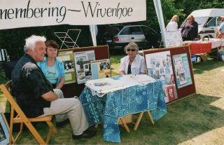 Brenda Corti from the Oral History team with Annie Bielecka and Ken Plummer at the Remembering Wivenhoe stand in 2006