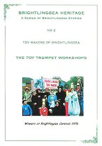 Cover of the Brightlingsea Heritage booklet about Sue Murray's Toy Trumpet Workshops