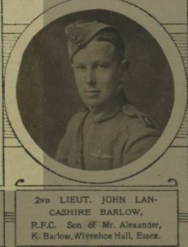 Barlow, 2nd Lieutenant John Lancashire (1899-1917)